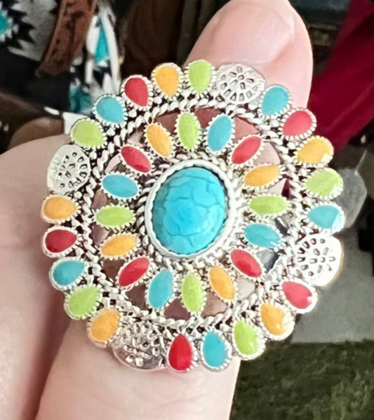 Concho Stretch Ring - Multi