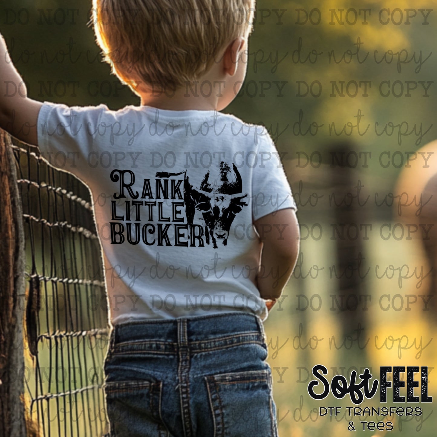 Rank Little Bucker - youth country western - Direct To Film Transfer / DTF - Heat Press Clothing Transfer