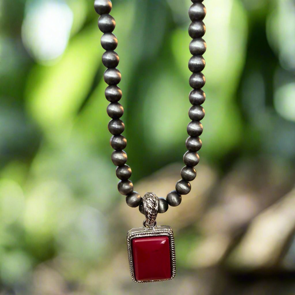 Navajo Pearl with Square Pendant