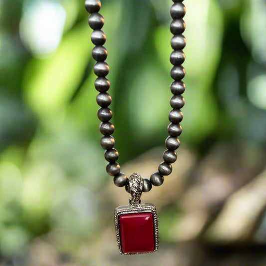 Navajo Pearl with Square Pendant