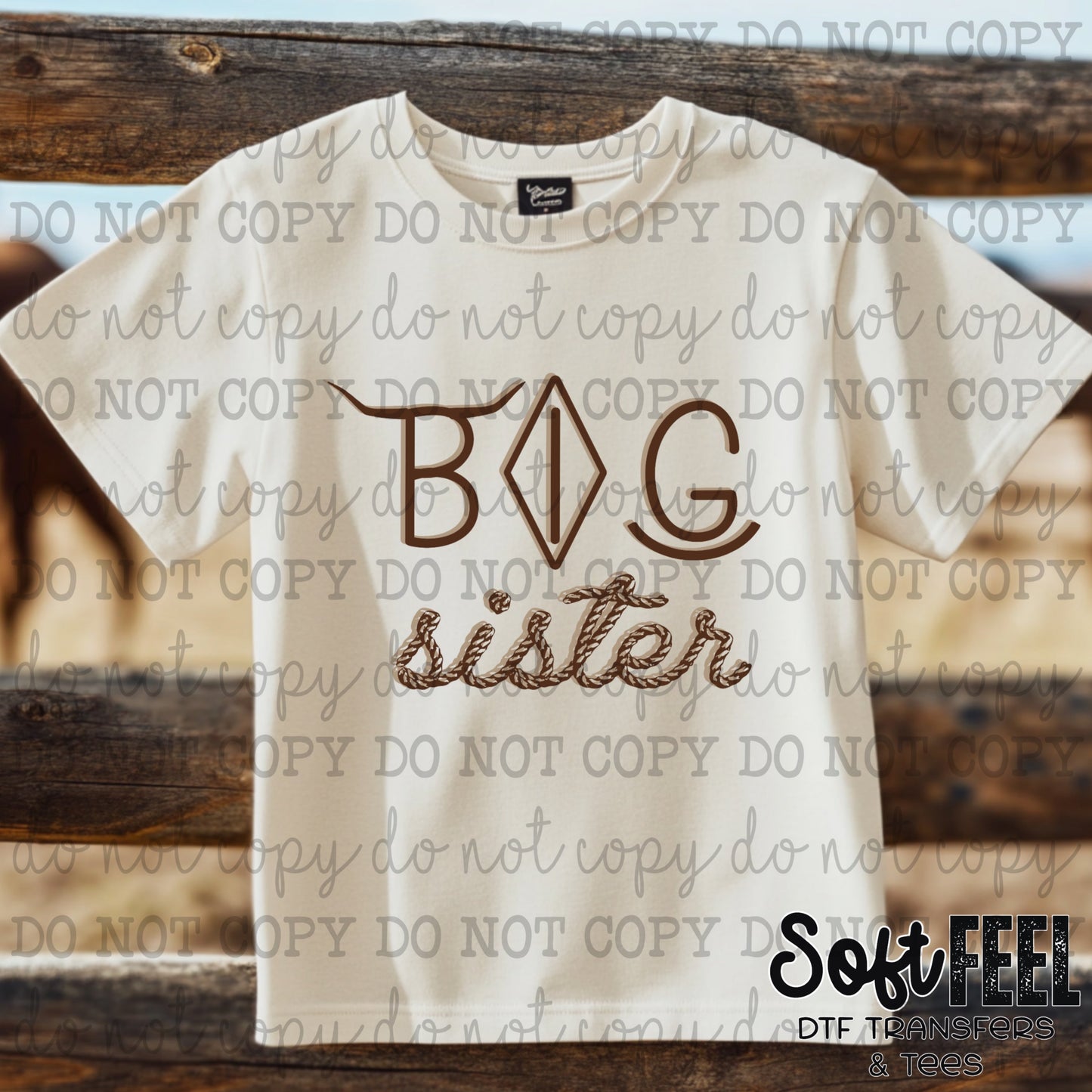 Big Sister Ranch Brand - youth country western - Direct To Film Transfer / DTF - Heat Press Clothing Transfer