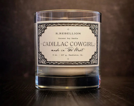 Cadillac cowgirl 8 oz soy candle