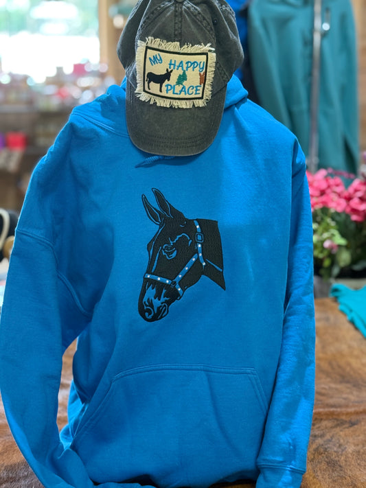 Barn Star Swag Bling Mule " Ginger" Crew in Sapphire