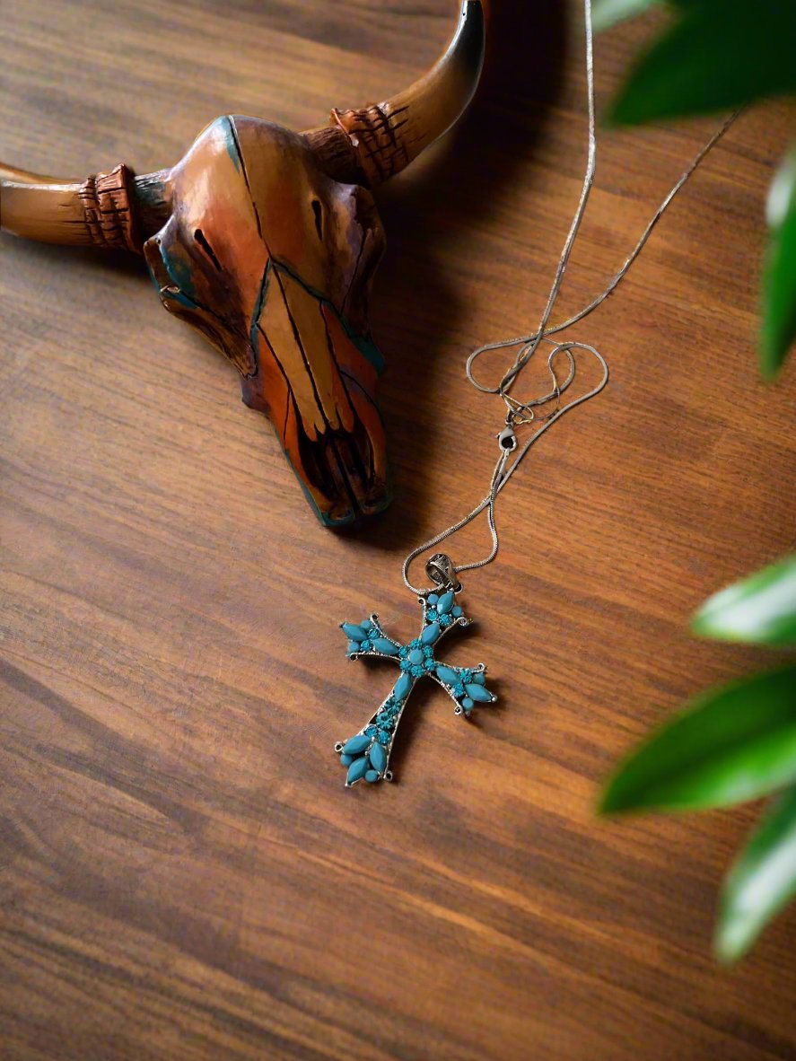 Cross Necklace 18" inch - Multi- RESTOCK
