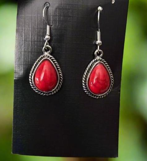 Teardrop Dangle Earrings - Multi Colors