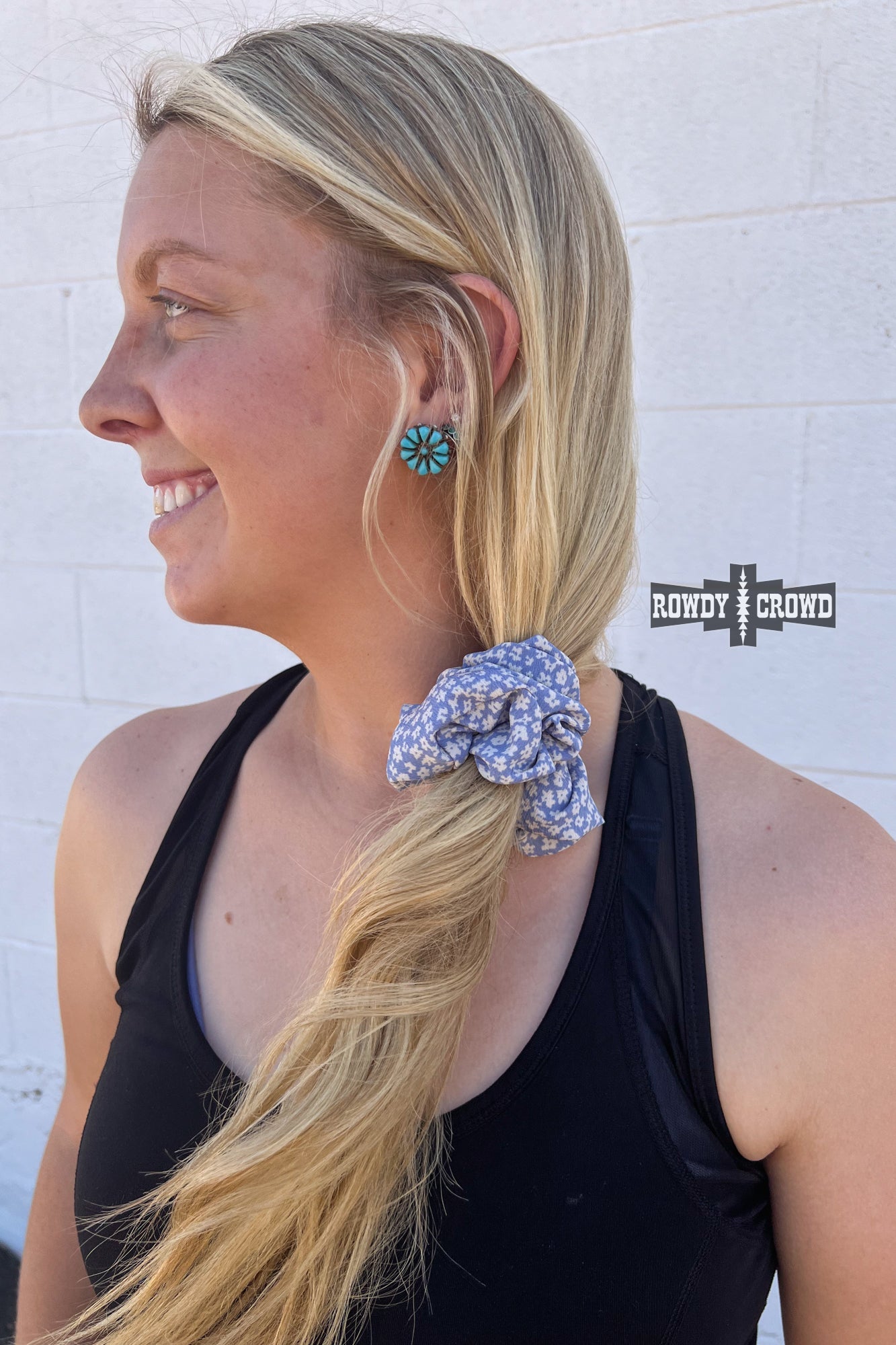 Cowgirl Flowers Scrunchie