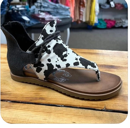 Gypsy Jazz Cow Print Sandals