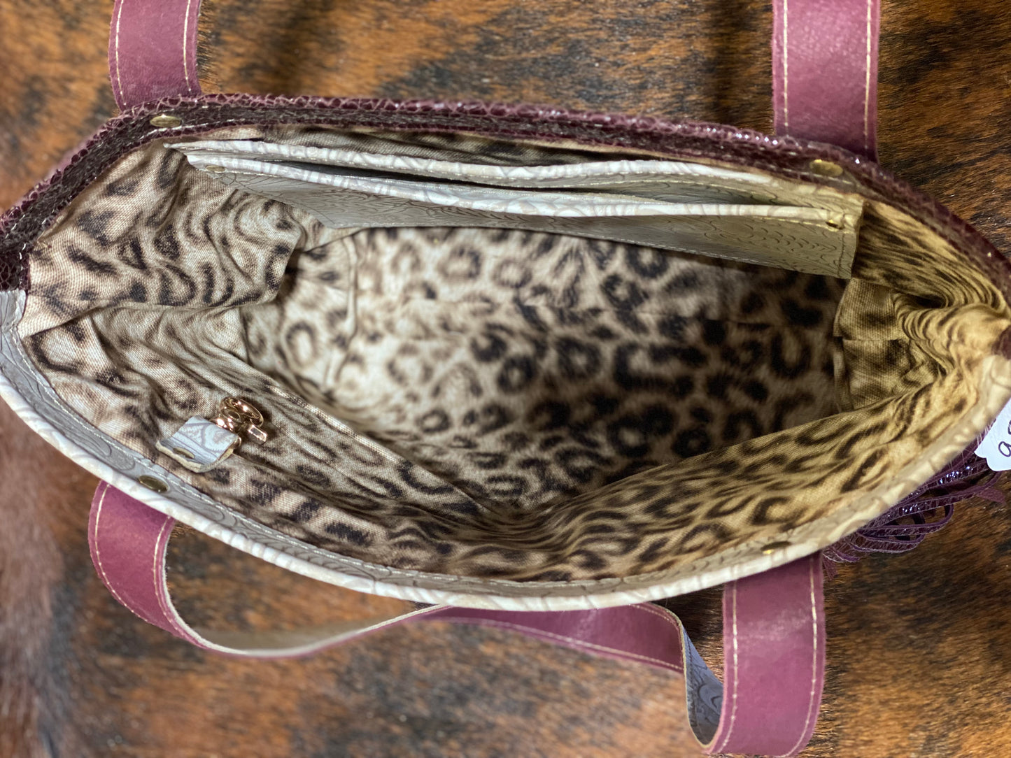 Handmade Stunning Purse with Hair on Hide and Embossed Leather
