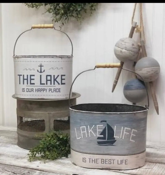 Lake Oval Buckets Set of 2