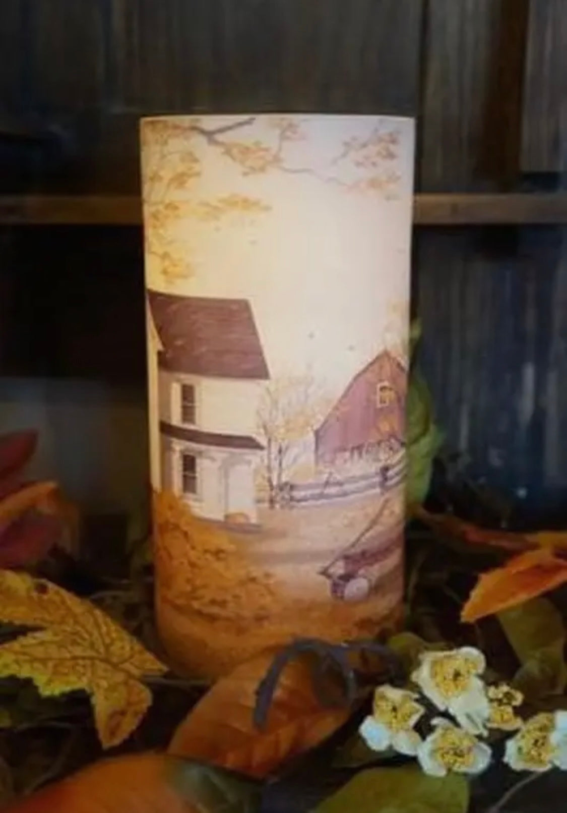 Remember When LED Pillar Candle