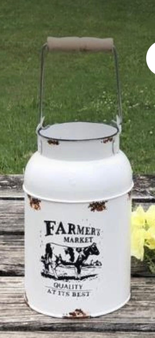 Small Farmers Market Milk Can