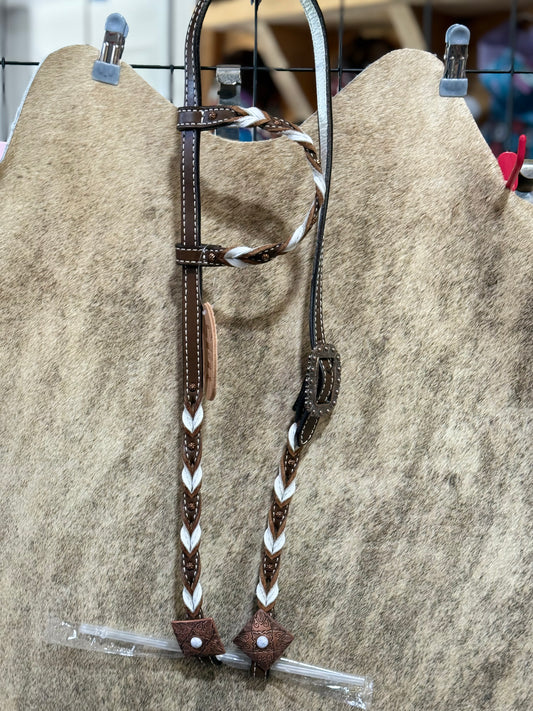 Genuine LEather Twist Headstall