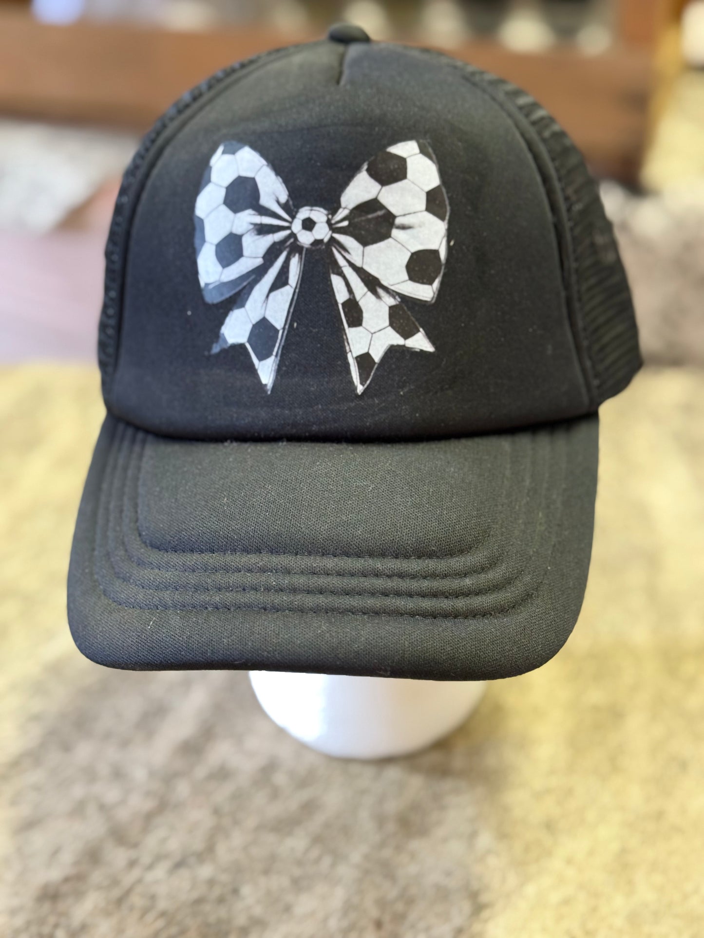 Black Soccer Trucker Hat