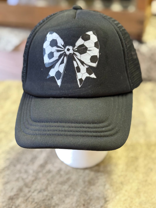 Black Soccer Trucker Hat