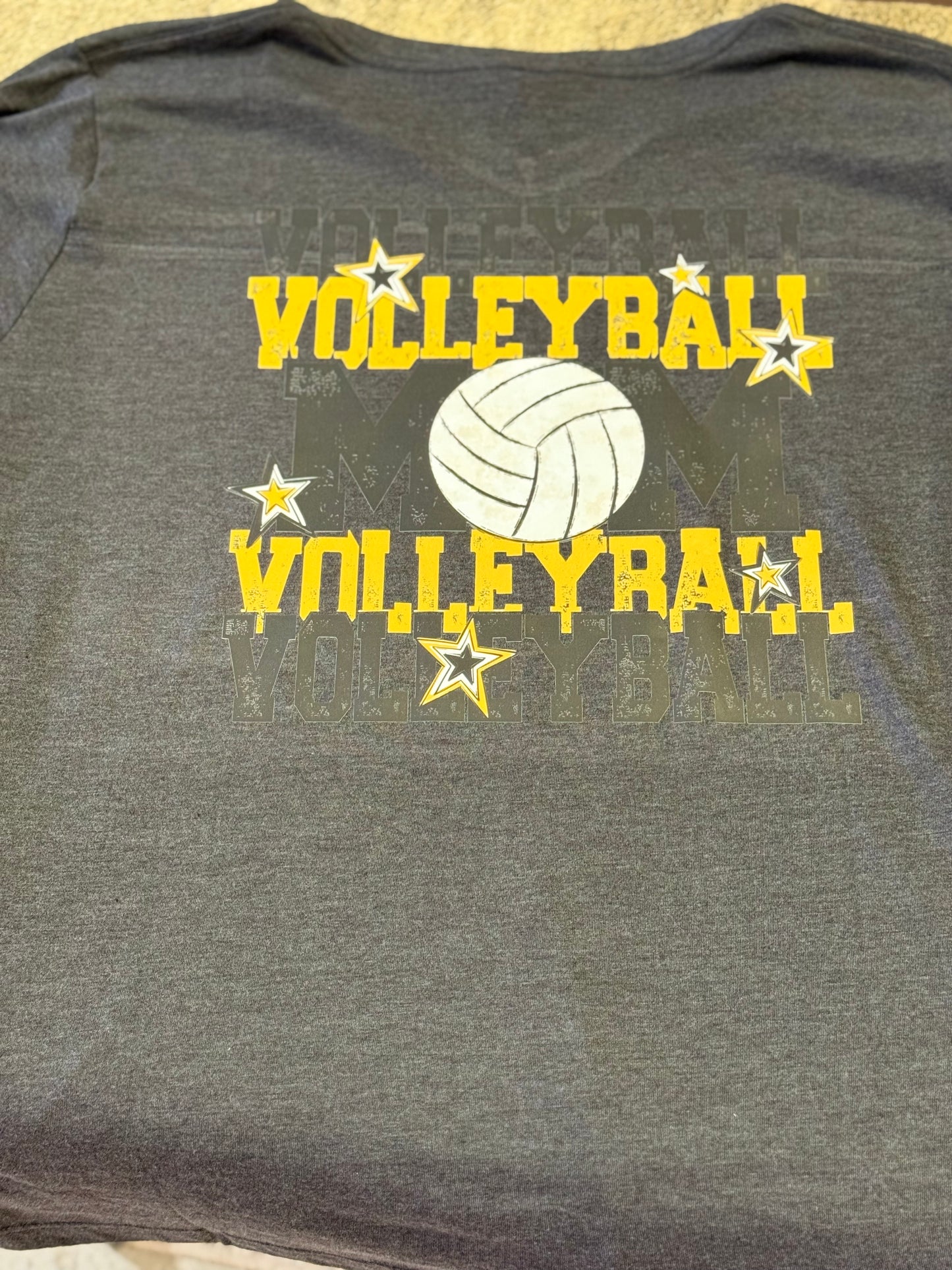 Black and yellow Volleyball Mom Tee *Other colors Available *