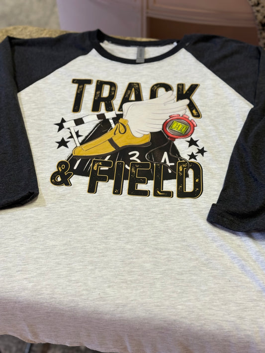 Track and Field Raglan Tee **Can Be Customized**