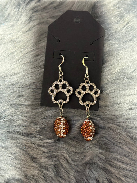 Bling Bulldog Sports Earrings