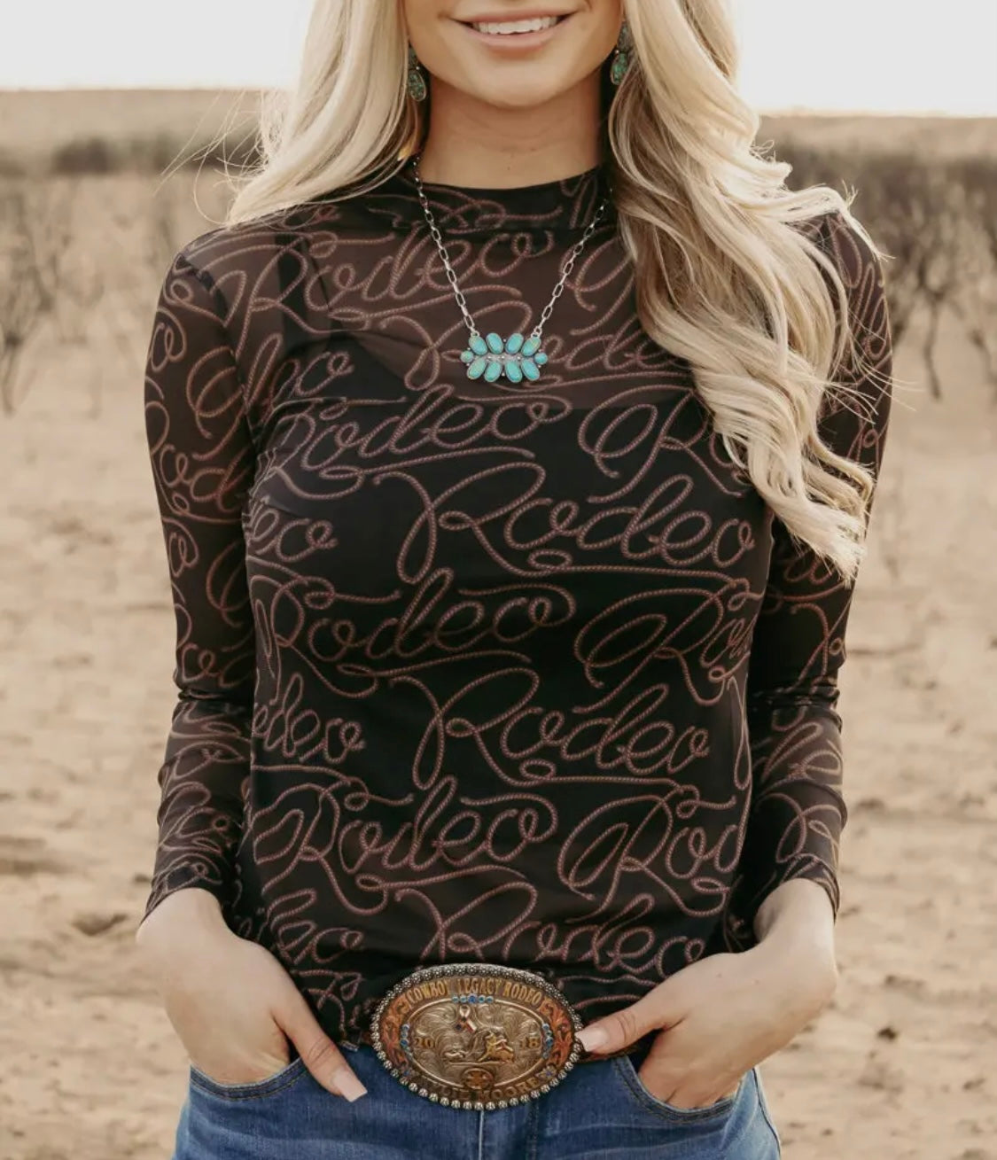 Rodeo Queen Mesh Top