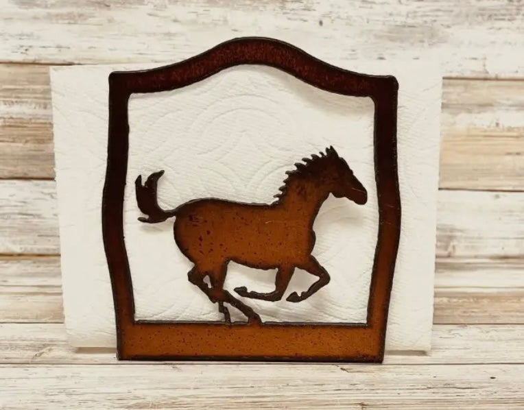 Running Horse or Wyoming Bronc Rider napkin Holders