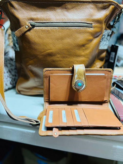 Hair on Hide Genetic Hand-Tooled Bag by Myra Bag
