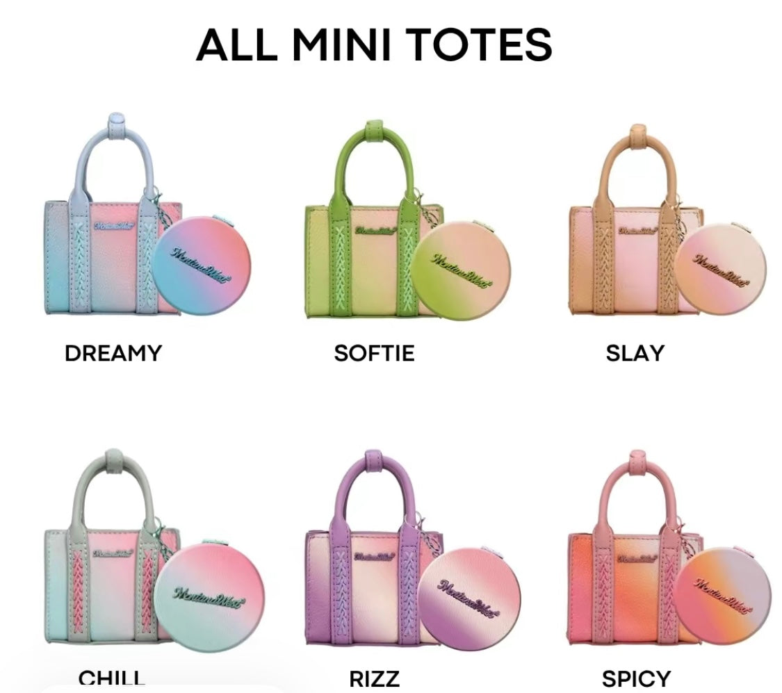 Montana West Super Fun Mood Blind Bags with Mini tote and Compact mirror