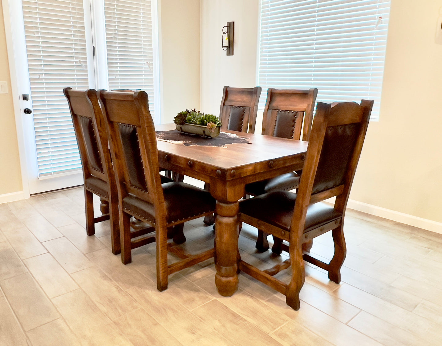 Oasis 6' Rustic Dining Table in Chestnut finish (*Only Table*)
