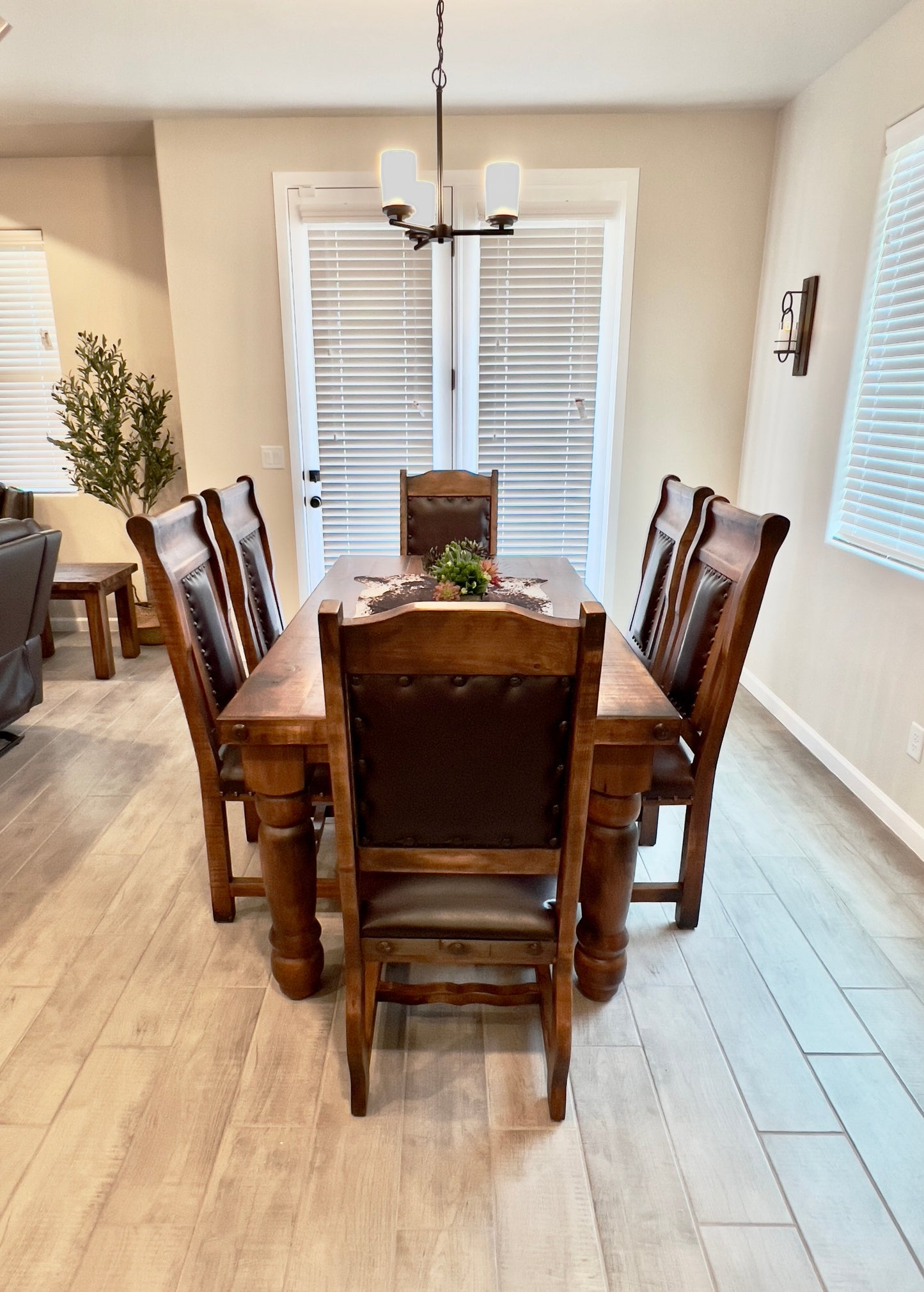 Oasis 6' Rustic Dining Table in Chestnut finish (*Only Table*)