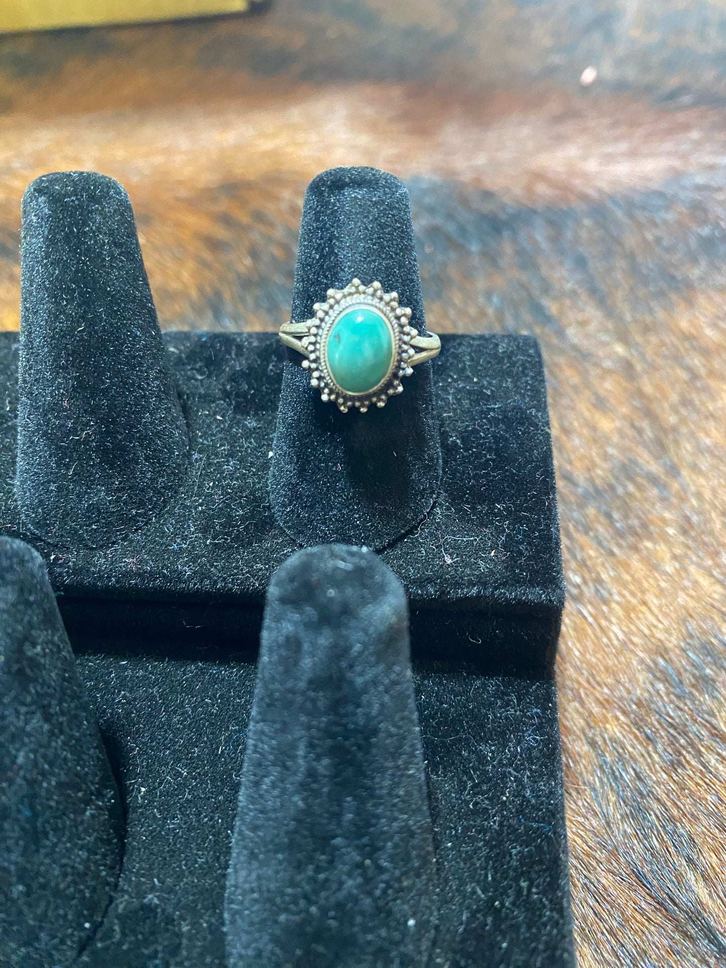 Turquoise 925 Silver  Adjustable Ring