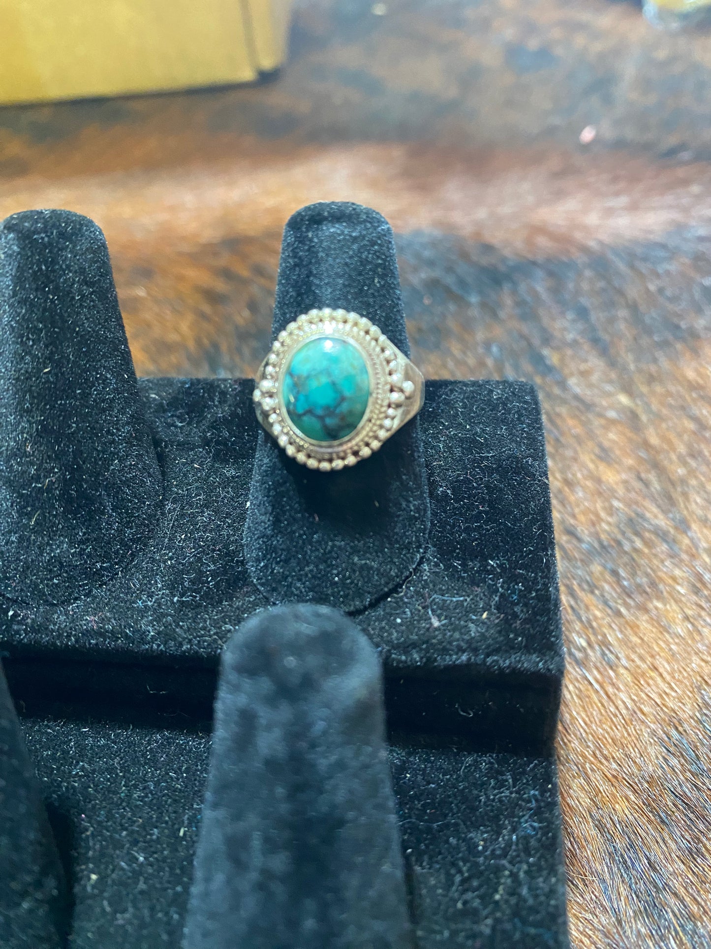 Stunning Adjustable Turquoise 925 Sterling Silver Ring