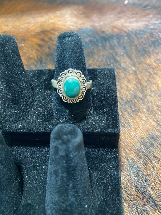 Gorgeous Handmade Turquoise on 925 Sterling Silver adjustable Ring