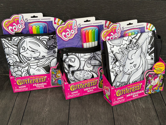 Fashions you Color with 5 permanent Marker Bags for Kids