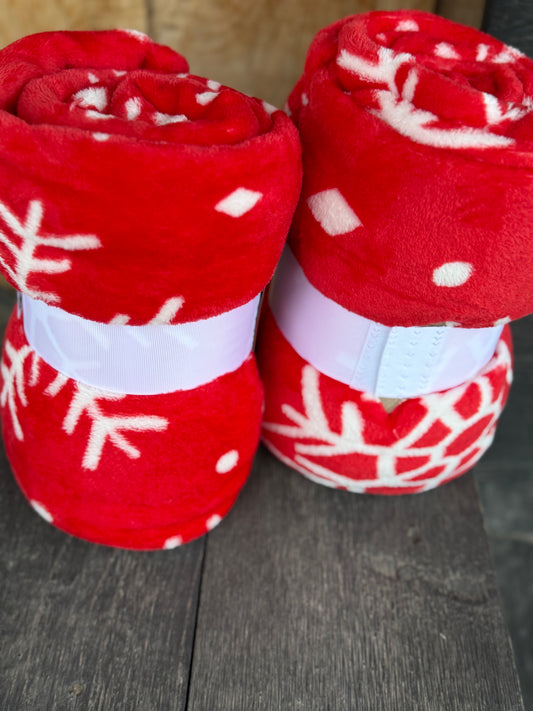 Christmas Throw  With Snowflakes 50x60