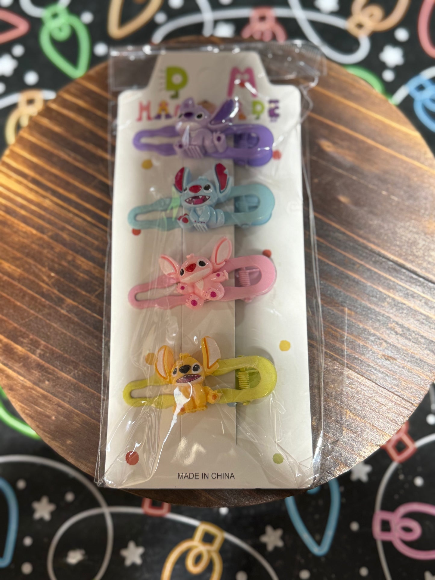 Super Cute Stitch Barrette ! Comes in a pack of 4