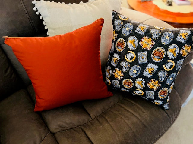 Western Horse and Sherif Pillow Covers - Set of 2