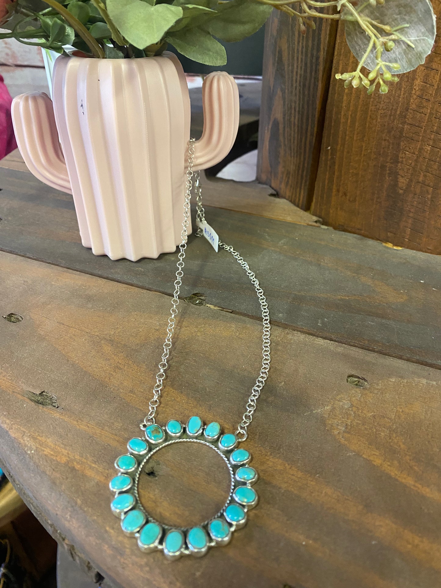 Genuine Turquoise 925 Silver Necklace