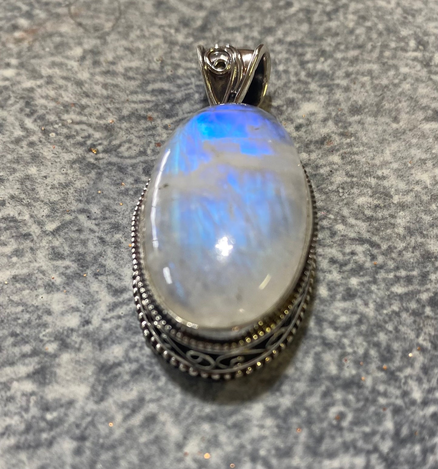 Stunning Genuine Larimar 925 Silver Pendant