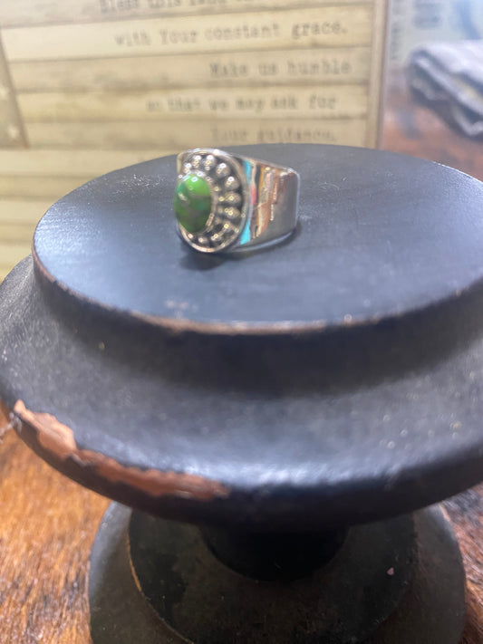 Green Mojave 925 Sterling silver Ring