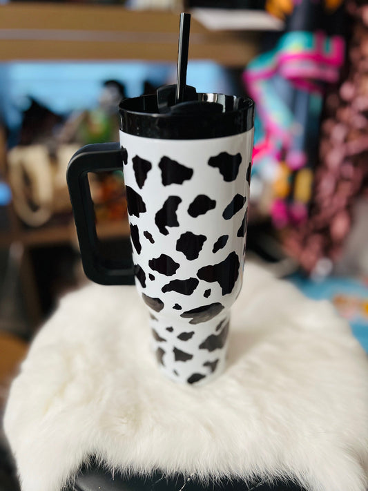 Cow Print 40 oz Tumbler - Double Insulated