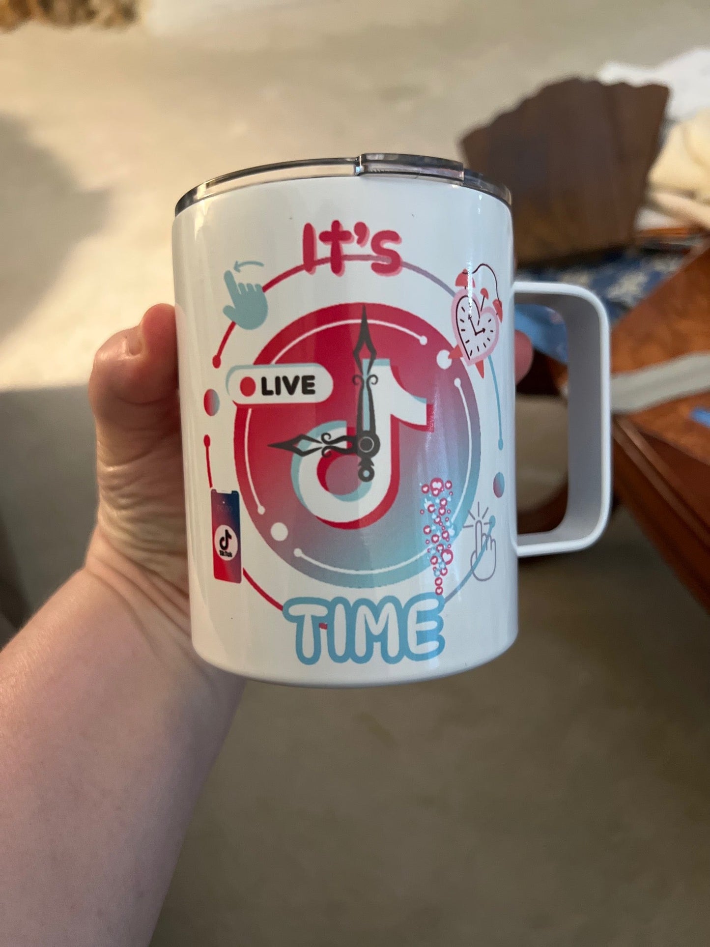 Tik Tok Time Insulated Cup - 12 0z