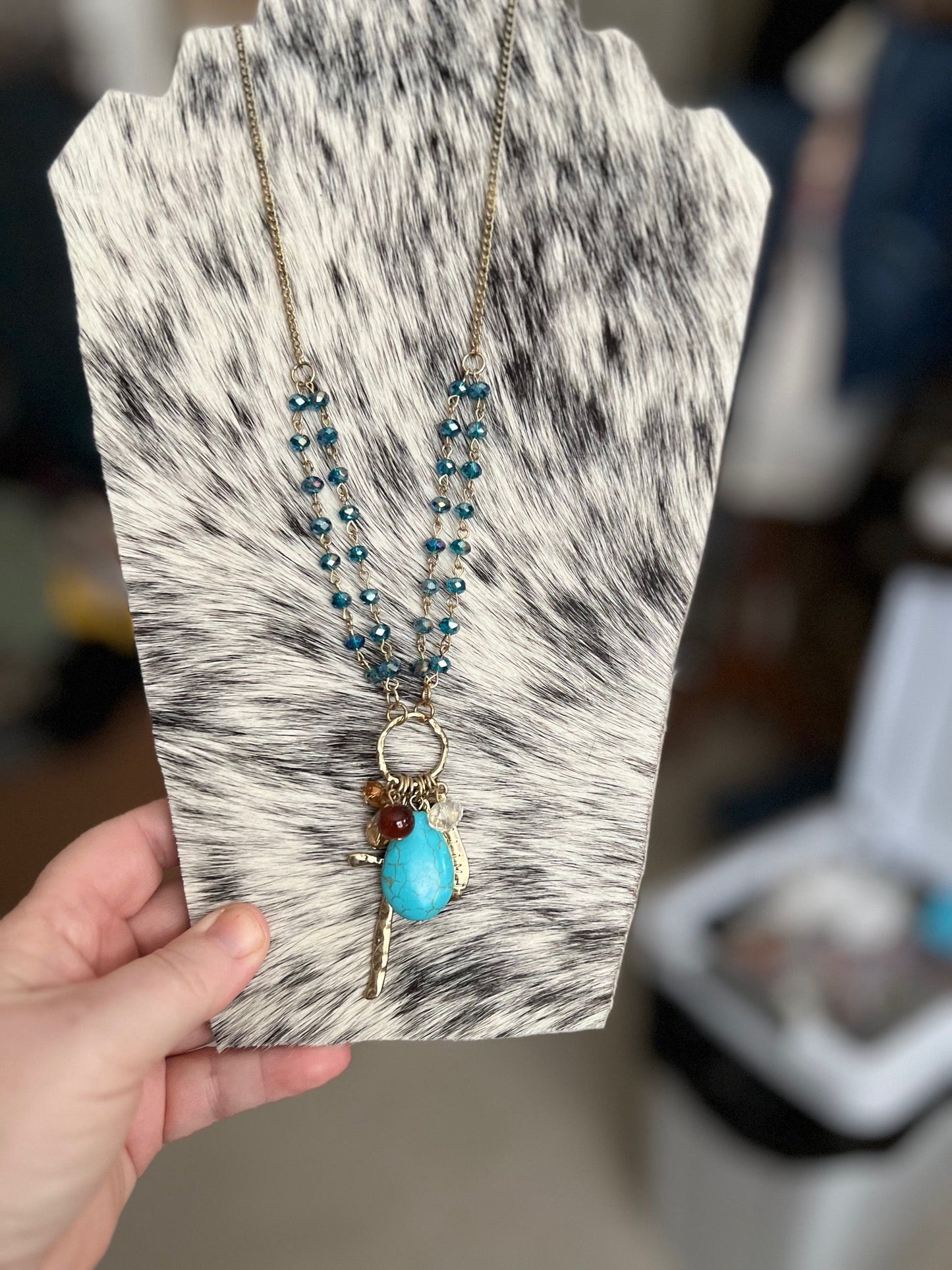Faith Can Move Mountains Cross Charm Necklace Set