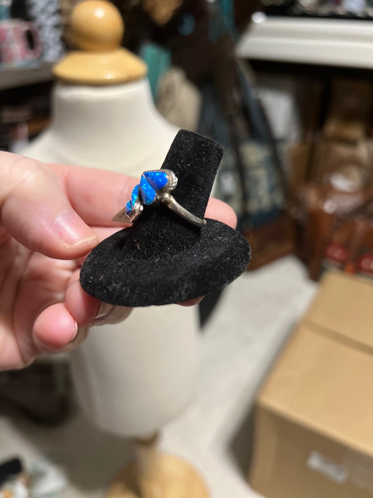 Artist - Joann Coceyate Zuni Heart Handmade Ring - Adjustable