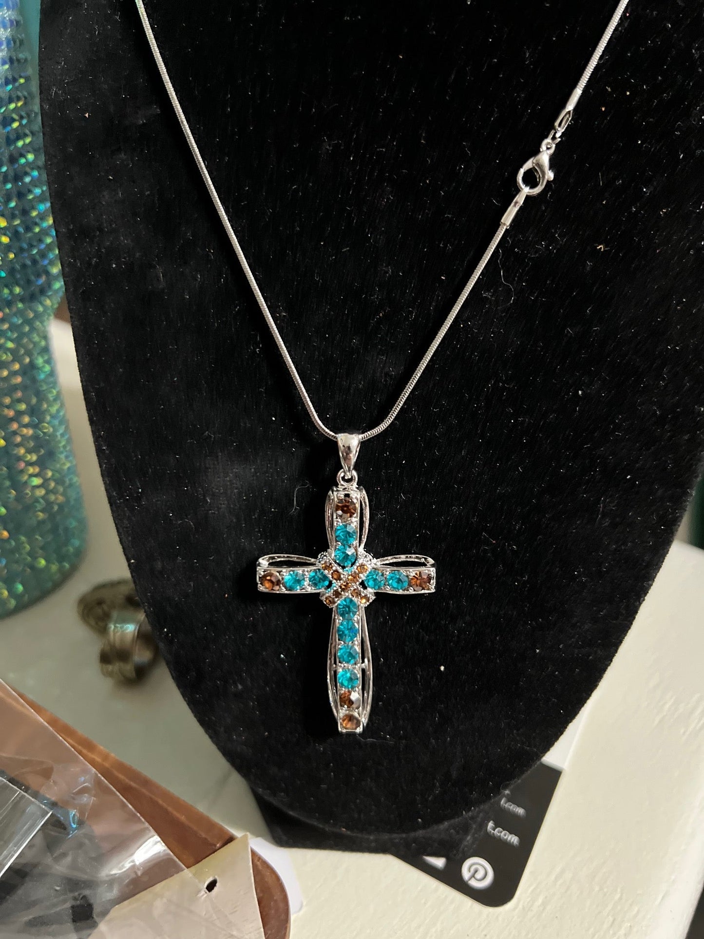 Cross Necklace 18" inch - Multi- RESTOCK