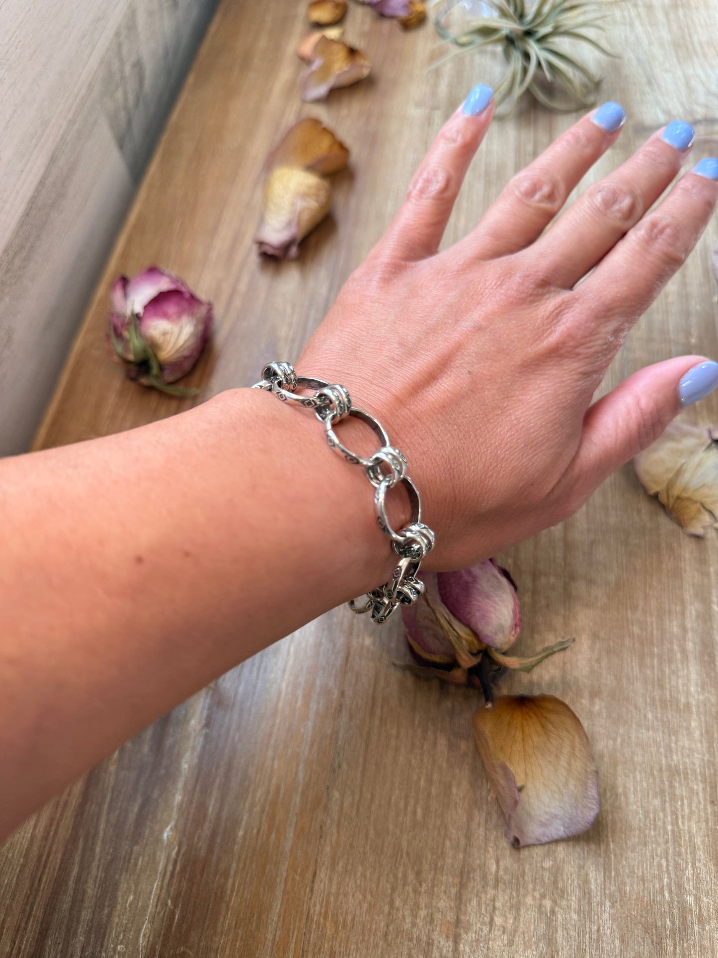 Sterling Silver Medicine Man Eye Charm Chain – 7" + 2" Extender – Artist Jason Ogg