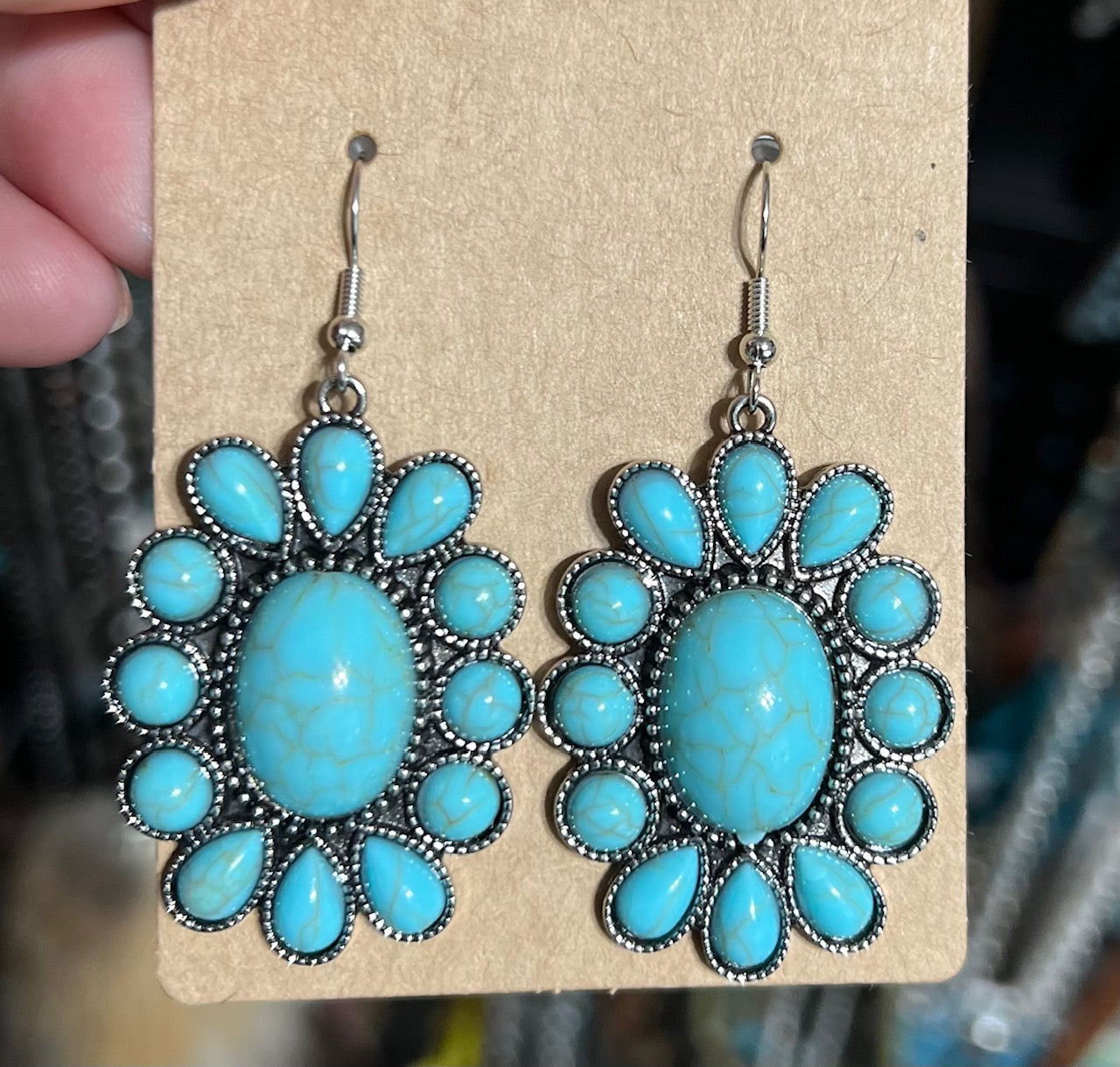Western Style Concho Earrings