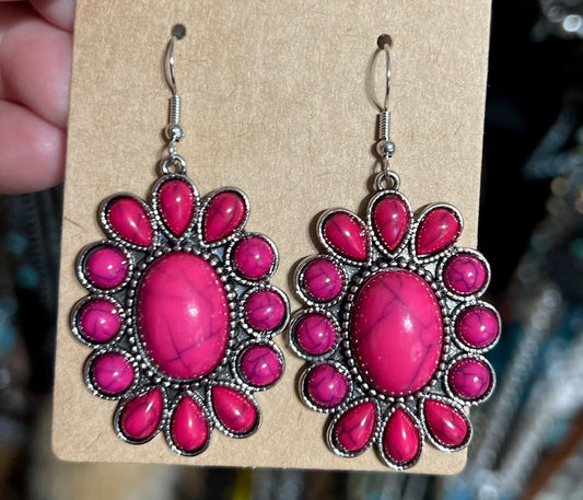 Western Style Concho Earrings