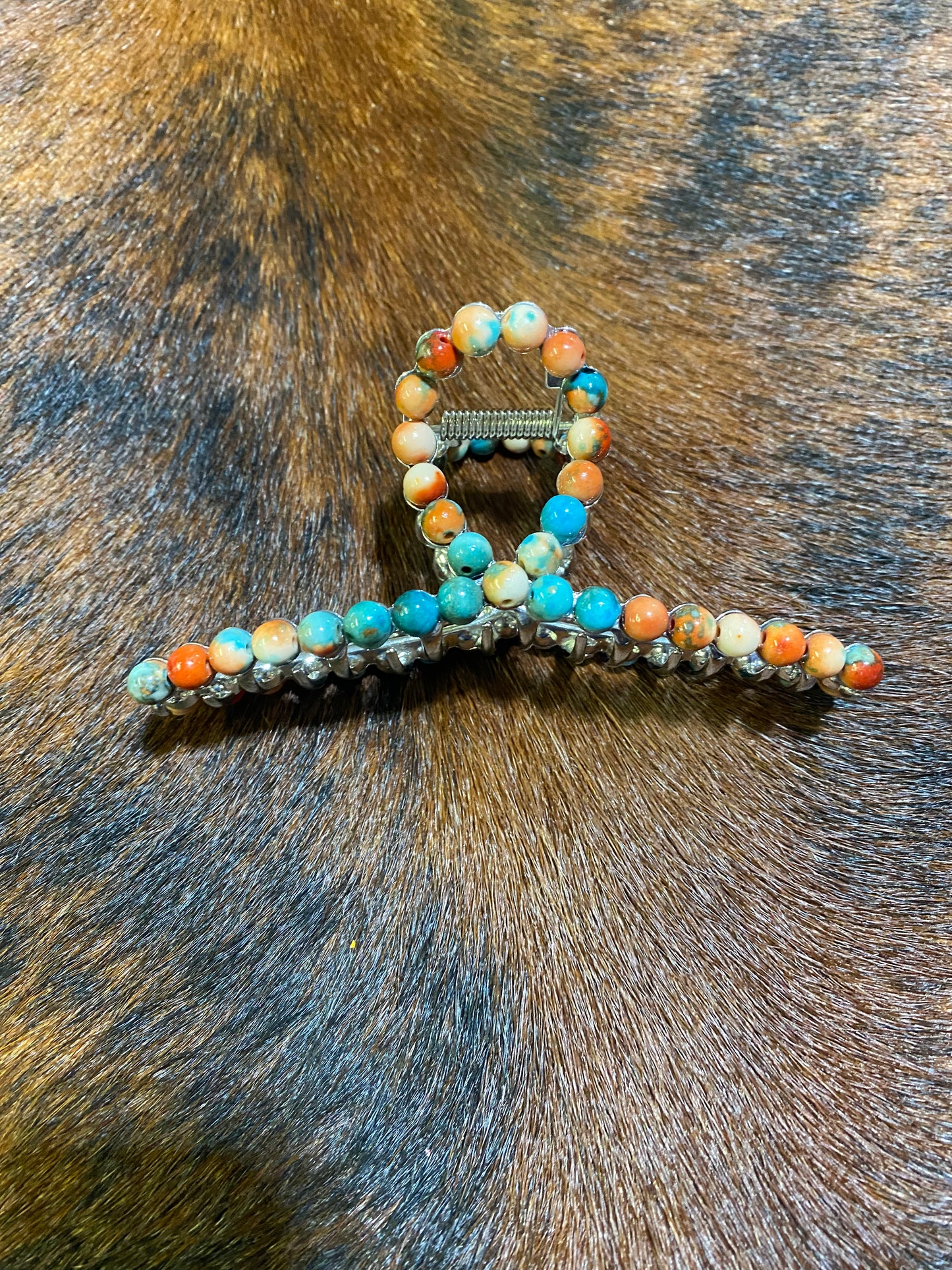 Faux Navajo Pearl Claw Clips