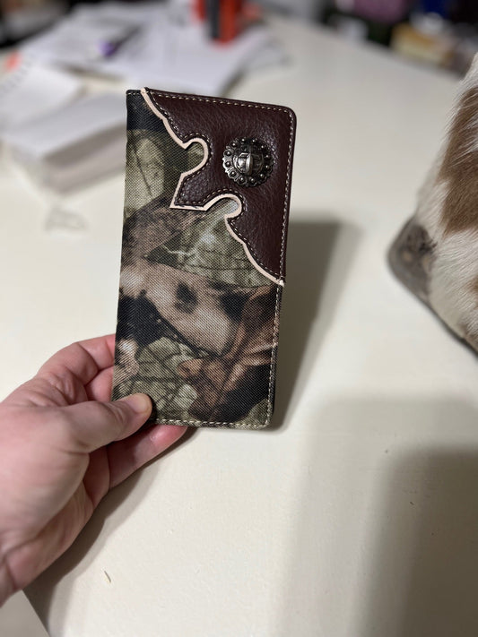 Montana West Camo Print Checkbook Cover Wallet