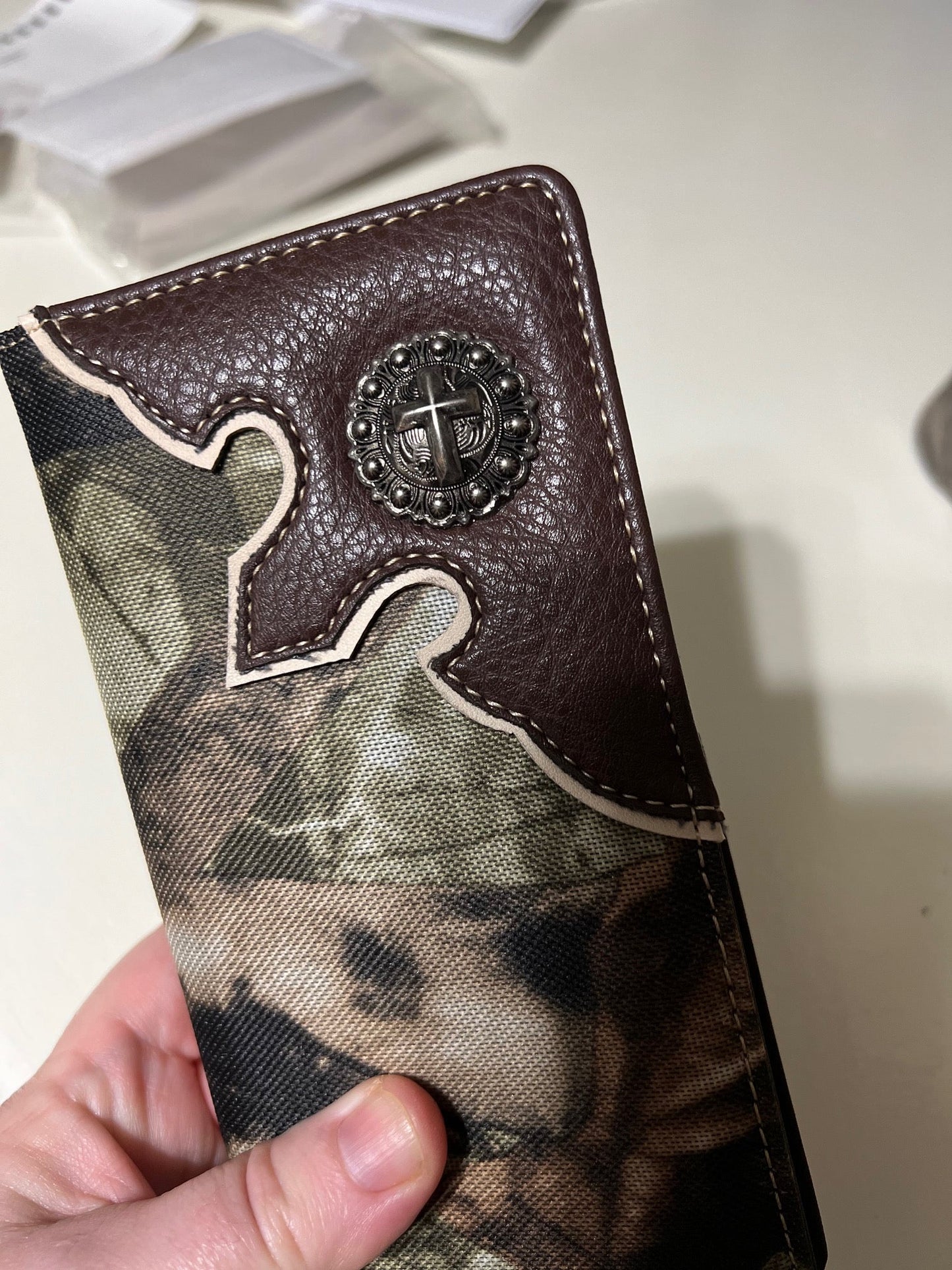 Montana West Camo Print Checkbook Cover Wallet