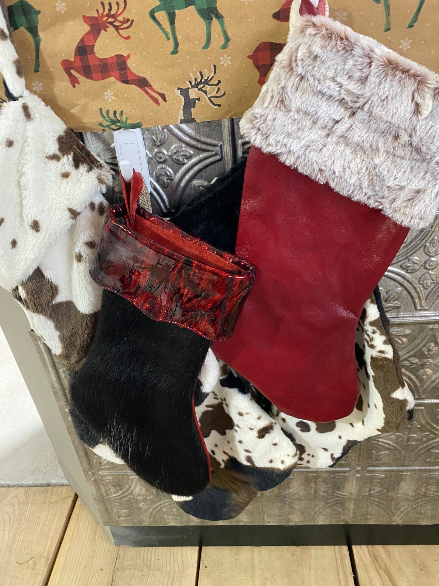 Handmade Leather Christmas Stockings