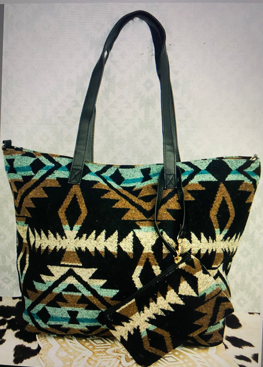 Aztec Totes with small Clutch
